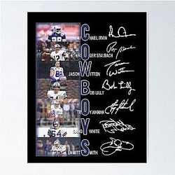 Cowboys Michael Irvin Roger Staubach Poster