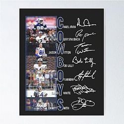 Cowboys Michael Irvin Roger Staubach Poster