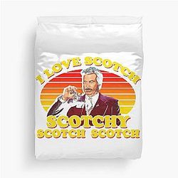 I Love Scotch from Anchorman The Legend of Ron Burgundy Duvet Cover