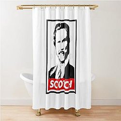 Ron Burgundy Scotch Shower Curtain