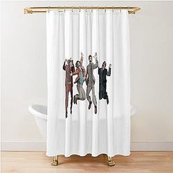 Ron Burgundy Anchorman Crew Jump Shower Curtain