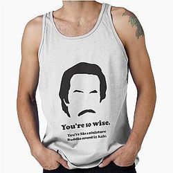 Ron Burgundy Miniture Buddha Tank Top