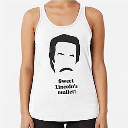 Ron Burgundy Mullet Racerback Tank Top