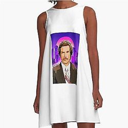 Ron Burgundy Retro Dress