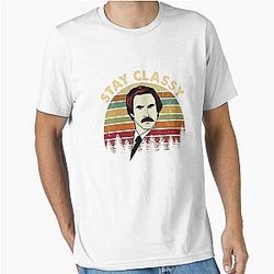 Ron Burgundy Stay Classy Vintage Anchorman Essential T Shirt