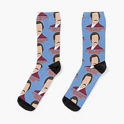 Ron Burgundy illustration Socks