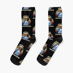 Ron Burgundy In A Glass Case Of Emotion Vintage Socks