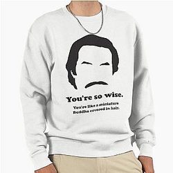 Ron Burgundy Miniture Buddha Pullover Sweatshirt