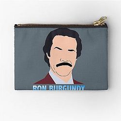 Ron Burgundy Zipper Pouch