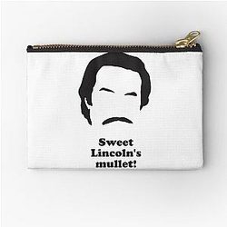 Ron Burgundy Sweet Lincoln's Mullet Zipper Pouch