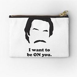 Ron Burgundy Zipper Pouch