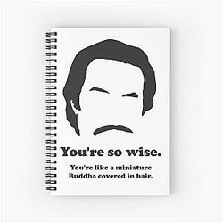 Ron Burgundy - Miniature Buddha Spiral Notebook