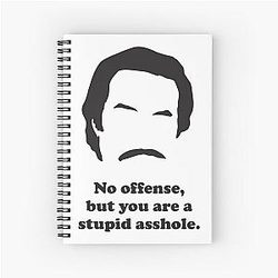 Ron Burgundy - No Offence Spiral Notebook