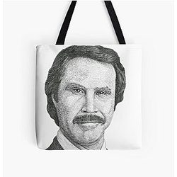 Ron Burgundy Anchorman Tote Bag