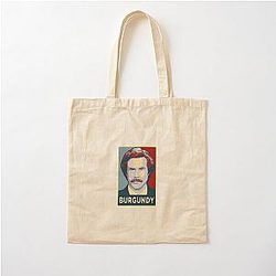 Ron Burgundy Portrait Cotton Tote Bag
