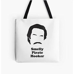 Ron Burgundy Smelly Pirate Hooker All Over Print Tote Bag