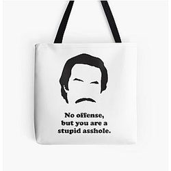 Ron Burgundy - No Offence All Over Print Tote Bag