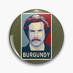 Ron Burgundy Portrait Classic Pin