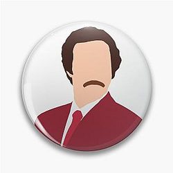 Ron Burgundy Anchorman movie pin