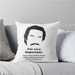 Ron Burgundy Throw Pillow
