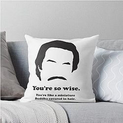Ron Burgundy - Mini Buddha Throw Pillow