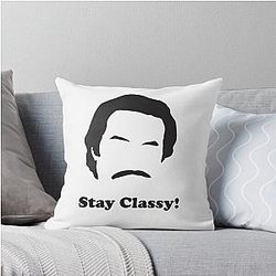 Ron Burgundy - Stay Classy Throw Pillow becomes:
Ron Burgundy Stay Classy Throw Pillow
