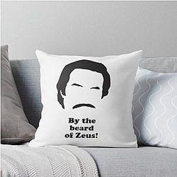 Ron Burgundy - By the beard of Zeus Throw Pillow