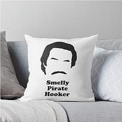 Ron Burgundy Smelly Pirate Hooker Throw Pillow