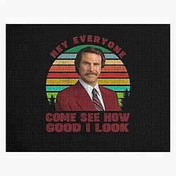 Hey Everyone Come See How Good I Look Ron Burgundy Anchorman Jigsaw Puzzle