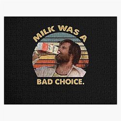 Milk was a bad choice Ron Burgundy Anchorman Jigsaw Puzzle