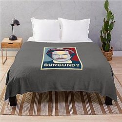 Ron Burgundy Portrait Blanket