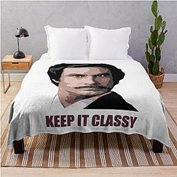 The Conductor Program Anchorman Humor Keep It Classy Ron Burgundy T Shirt movie Blanket