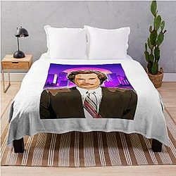 Ron Burgundy Retro Throw Blanket