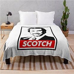 Ron Burgundy Scotch Throw Blanket
