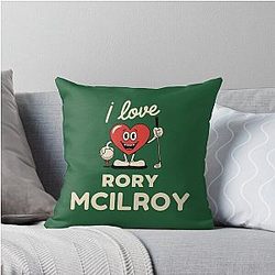 I Love Rory McIlroy Throw Pillow