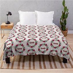 Cartoon Funk Rosalia Doodle Throw Blanket