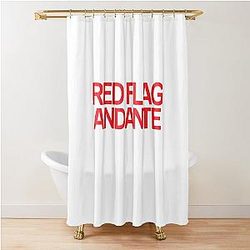 Rosalia LUX Red Flag Shower Curtain