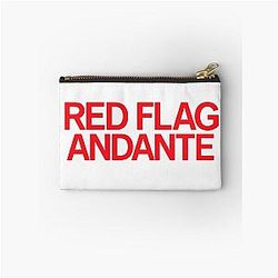 Rosalia LUX Red Flag Andante Sticker Zipper Pouch