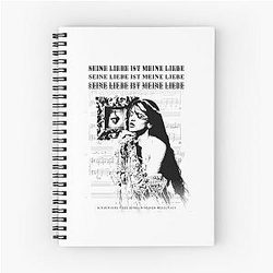 Seine Liebe ist meine Liebe, ich bewahre viele Dinge in meinem Herzen auf Berghain - Rosalia Spiral Notebook
