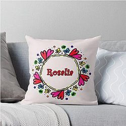 Cartoon Funk Rosalia Doodle Throw Pillow