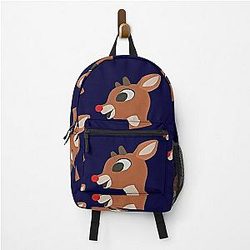 Rudolph the Red-Nosed Reindeer Fabric Washable and Reusable Xmas Gift Backpack
