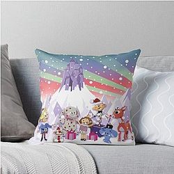 Island of Misfit Toys Rudolph Vintage Style Travel Poster Throw Pillow