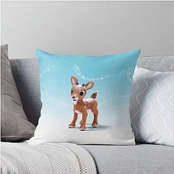 Baby Rudolph Throw Pillow