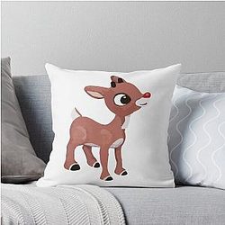 Classic Rudolph GraphicLoveShop Throw Pillow