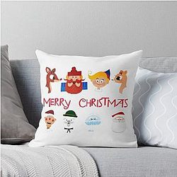 Vintage Rudolph Character Throw Pillow