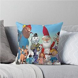 Dreamscapes Rudolph and Friends Throw Pillow