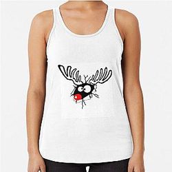 Funny Rudolph Racerback Tank Top
