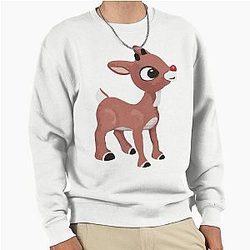 Classic Rudolph GraphicLoveShop Pullover Sweatshirt