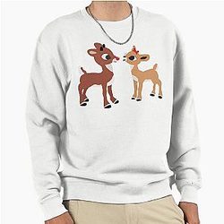 Classic Rudolph and Clarice Graphic Love Shop Pullover Sweatshirt