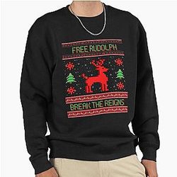 Vegan Christmas Sweater Pullover Sweatshirt